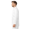 Bluza medyczna męska ze stójką biała ze stójką szarą długi rękaw roz.3XL